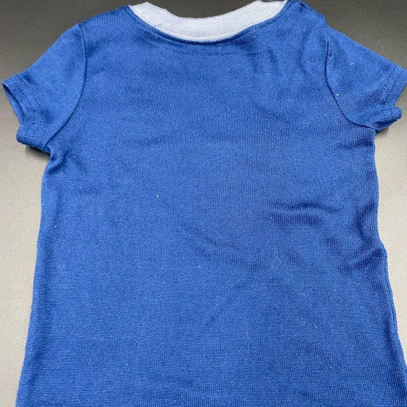 Rae Dunn 4T Boys Blue “ Dads Little Dude.” 2pc Pajama Set - Picture 5 of 7